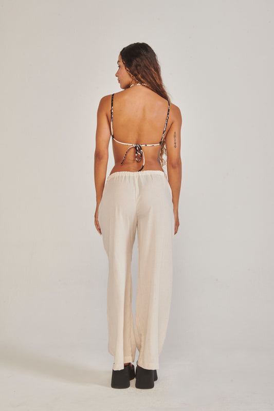 Calça Cadarço Branca