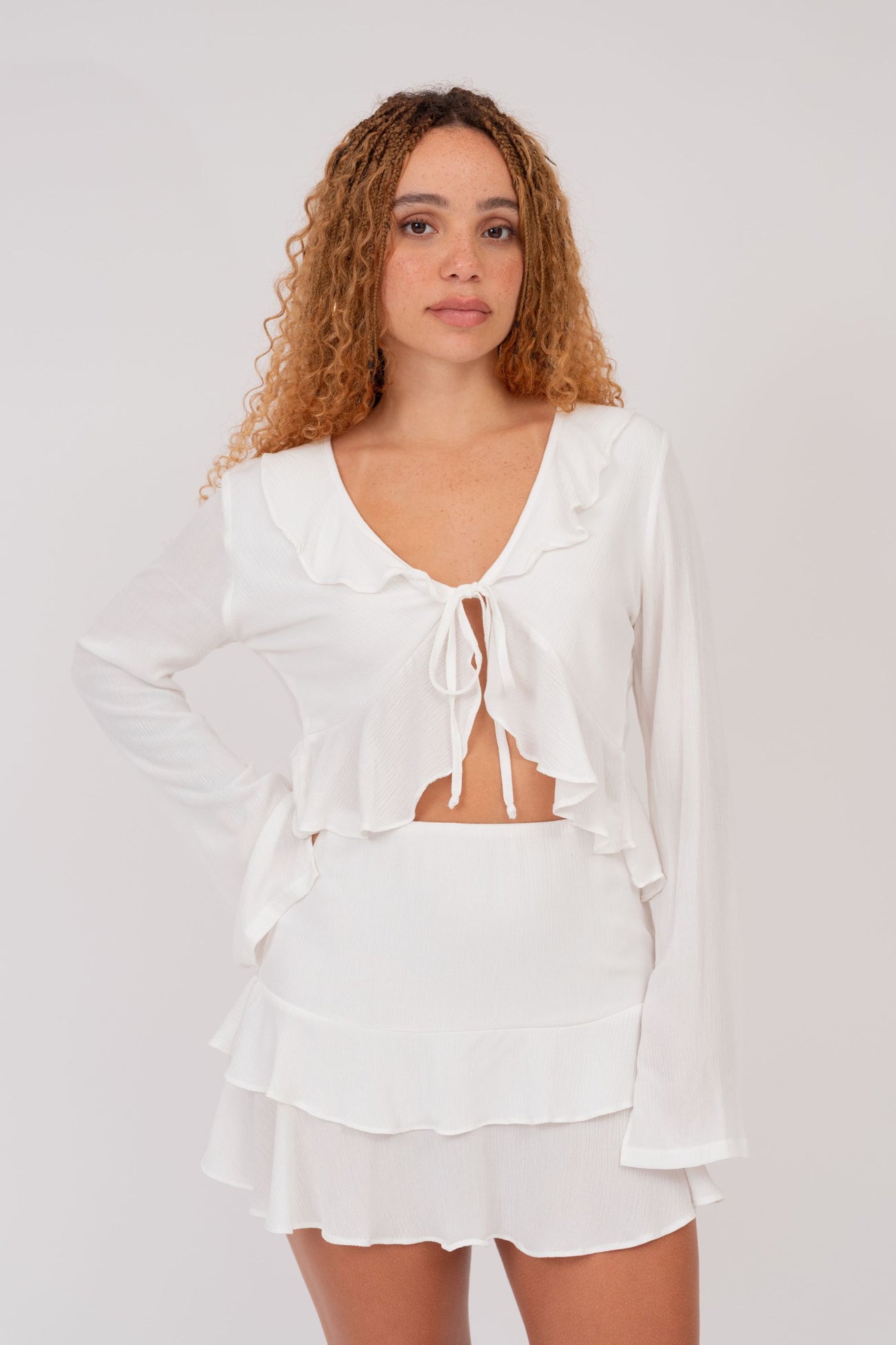 Saia Babado Branca