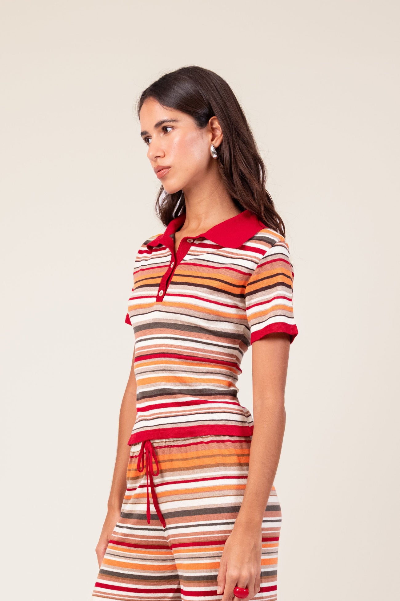 Camisa Listras Tricot Caena