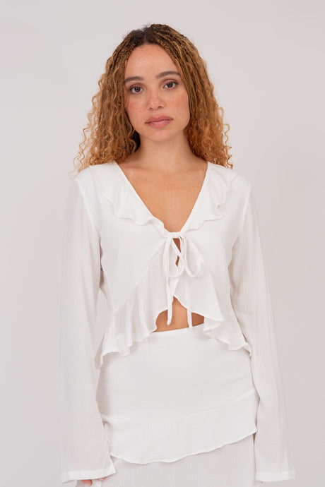 Saia Babado Branca