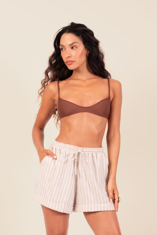 Short Cadarço Listras