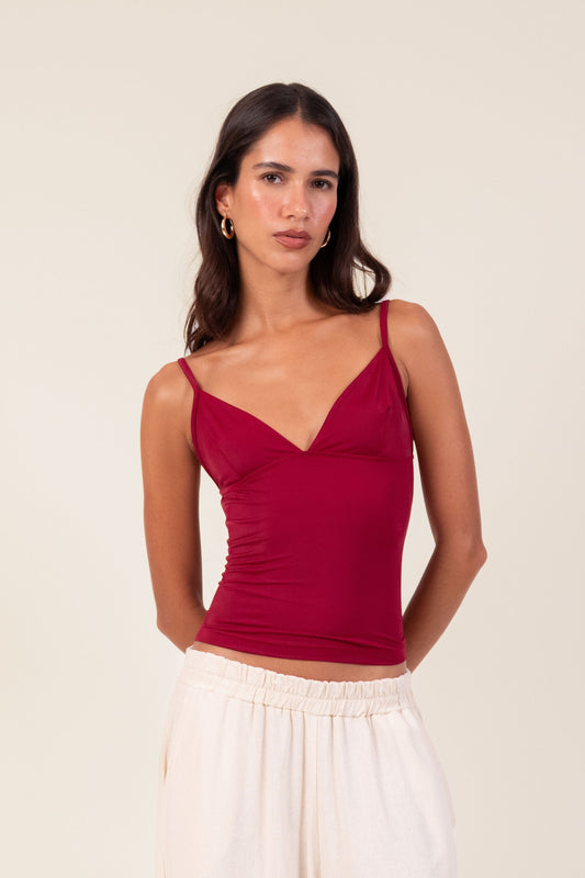 Blusa Decote Marsala