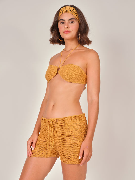 Short Crochet Caramelo