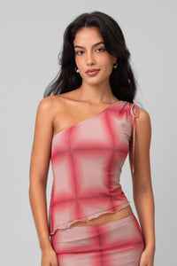 Blusa Mila Xadrez Pink