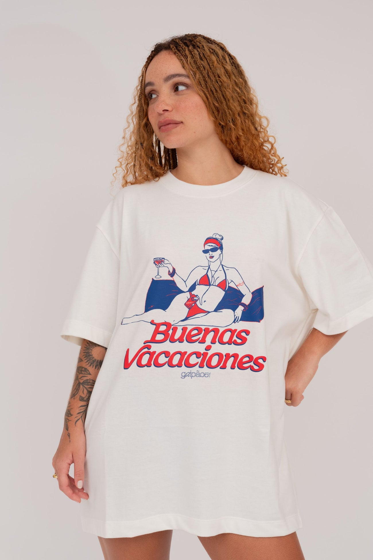 T-shirt Over Buenas Vacaciones