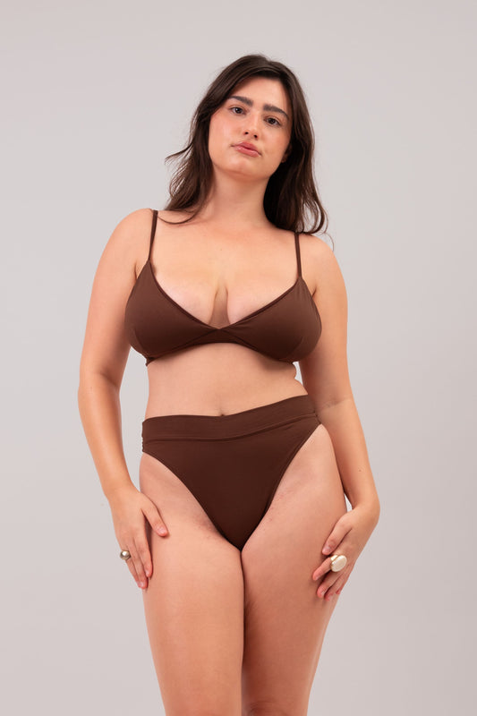 Biquíni Triângulo Café