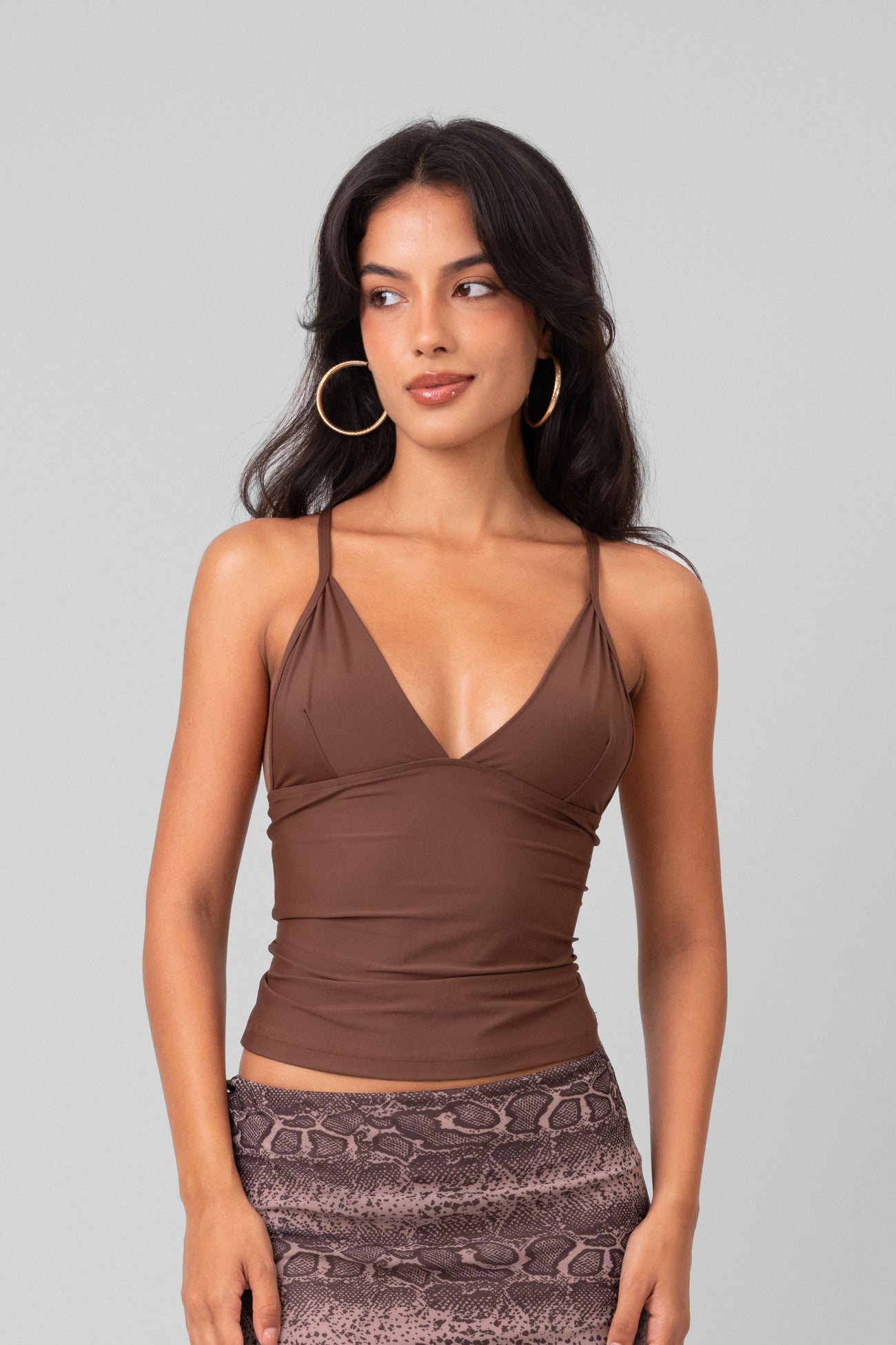 Blusa Decote Café