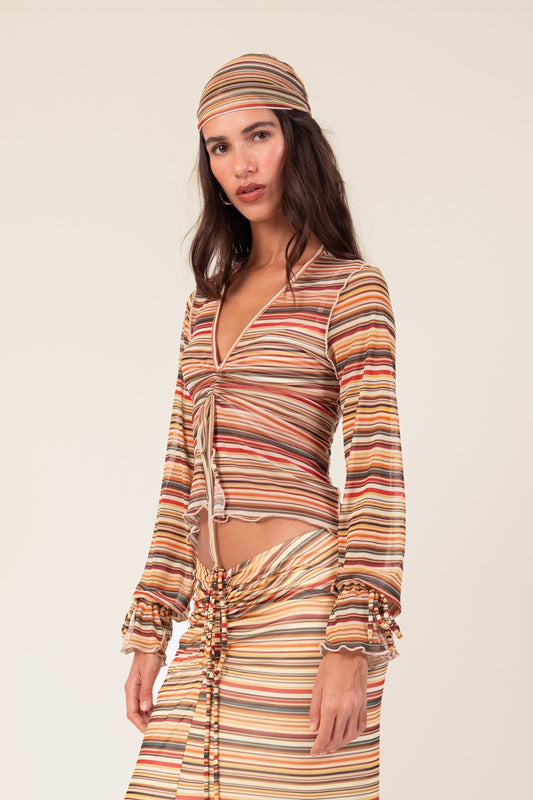 Blusa Franzida Tule Listras