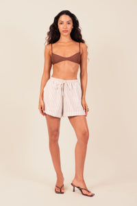 Short Cadarço Listras