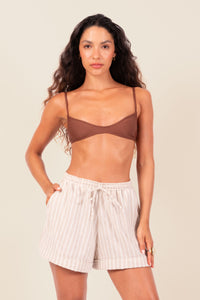 Short Cadarço Listras