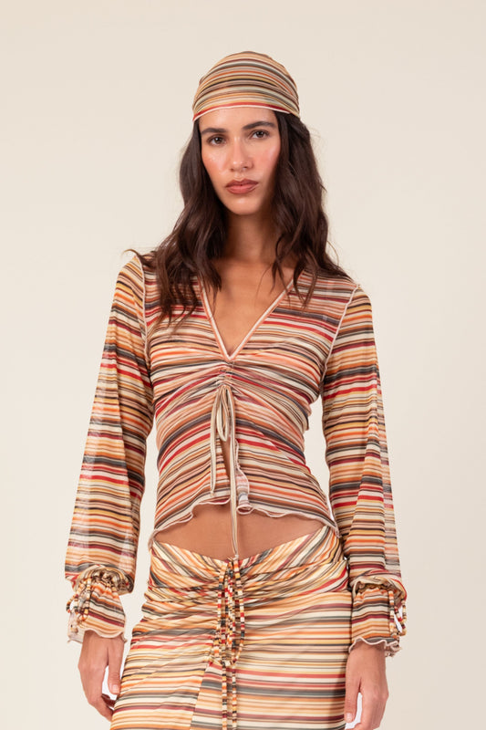 Blusa Franzida Tule Listras