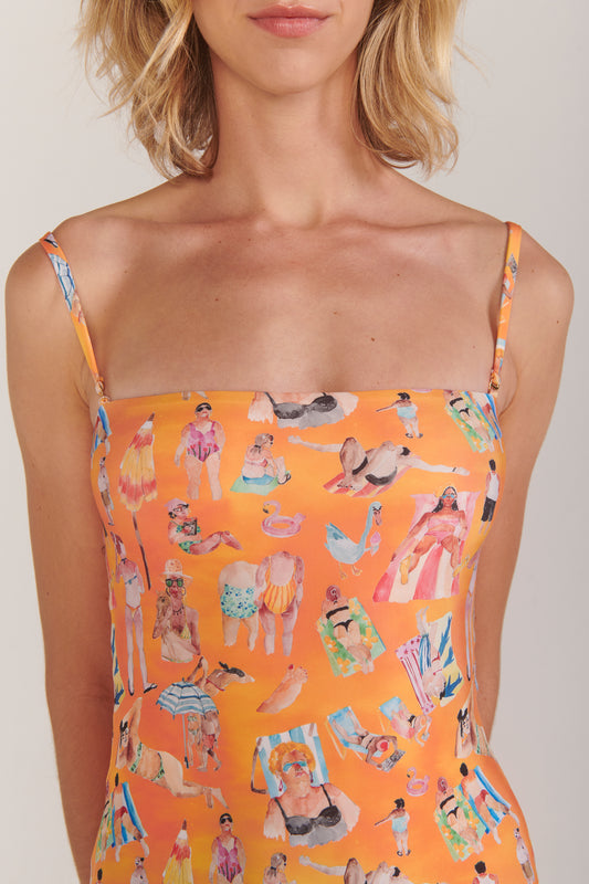 Maiô Reto Giro Laranja