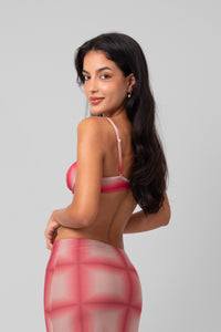 Biquíni Aro Xadrez Pink