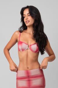 Biquíni Aro Xadrez Pink