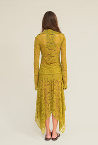 Blusa Botão Renda Moss