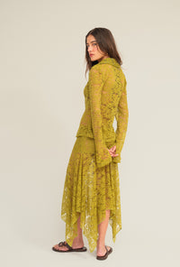 Blusa Botão Renda Moss
