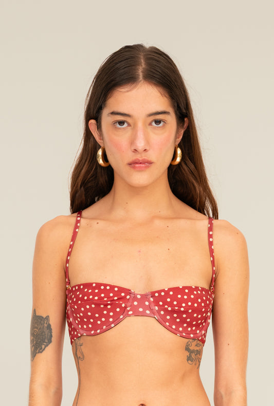 Top Jami Poá Vermelho