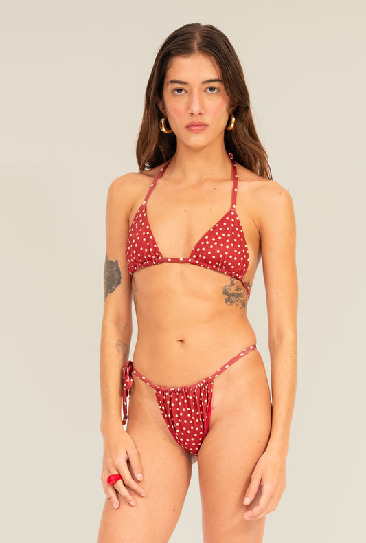 Minikini Poá Vermelho