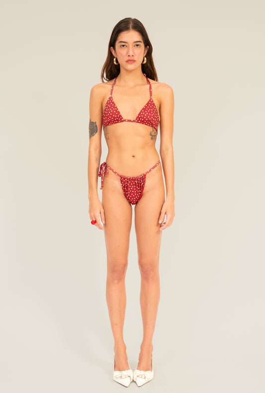 Minikini Poá Vermelho