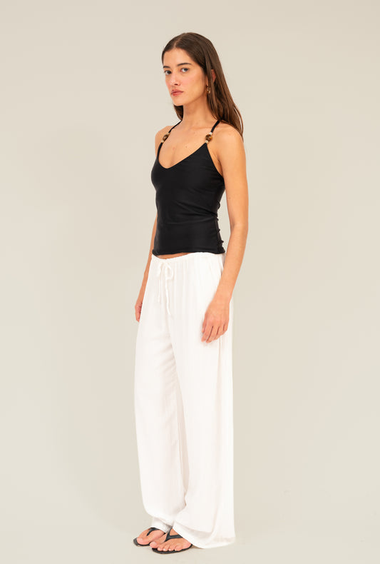 Calça Cadarço Branca