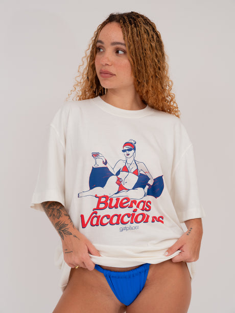 T-shirt Over Buenas Vacaciones